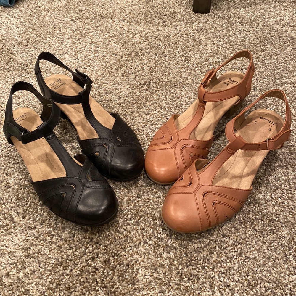 Two Pairs! Earth Origins Leather Shoes Size 8